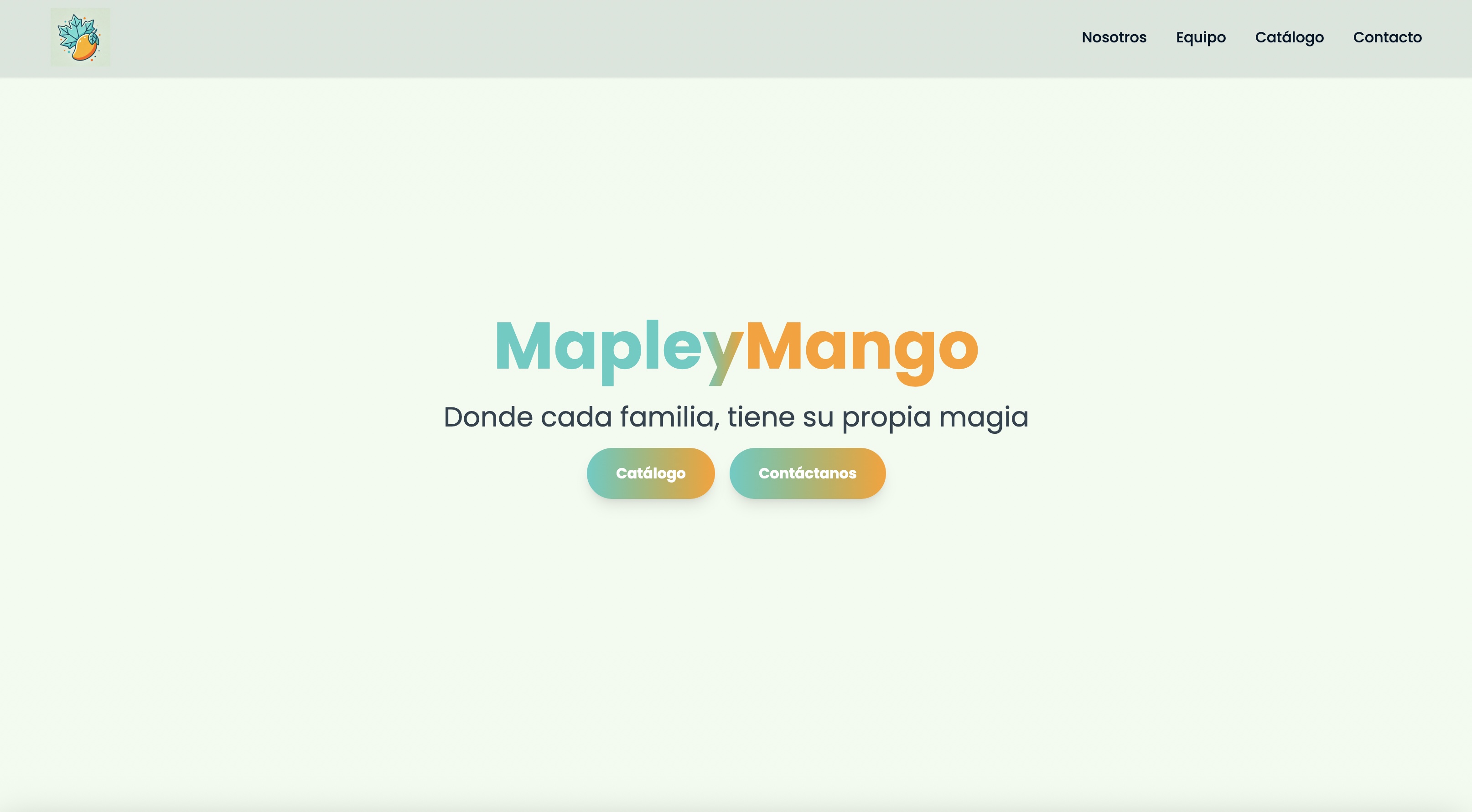 Maple & Mango Desktop View
