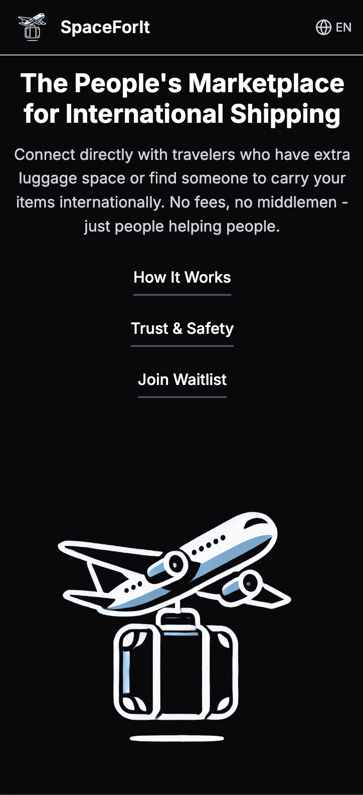 SpaceForIt Mobile View